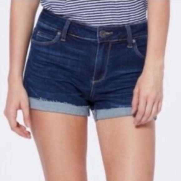 PAIGE | Jimmy Jimmy Short in Dark Blue Denim - Picture 1 of 5